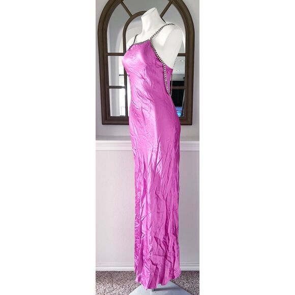 L’Agence Majesty Chain Trim Gown in Pink, NWT, Size 2 - Picture 9 of 16